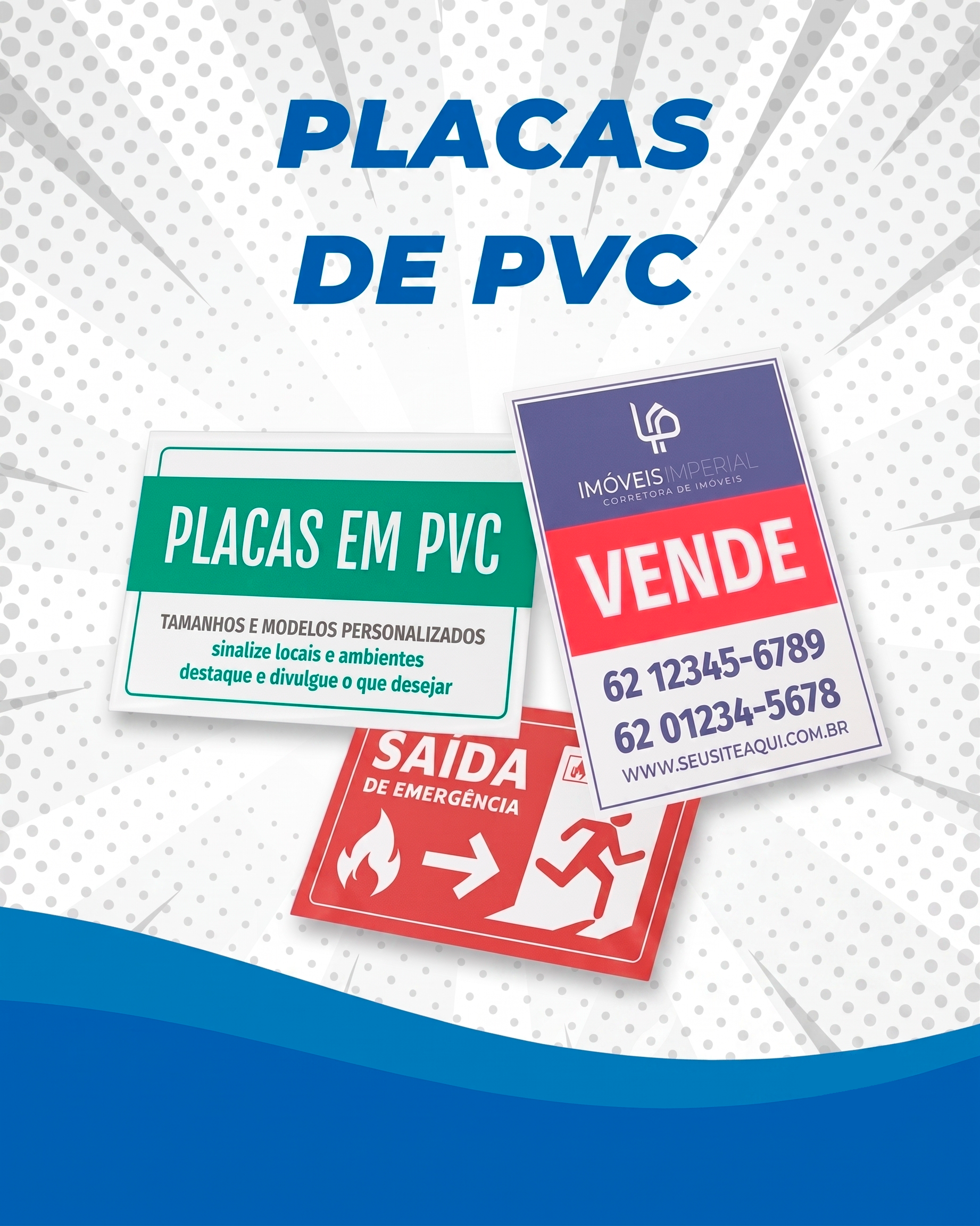 Placas de PVC personalizada